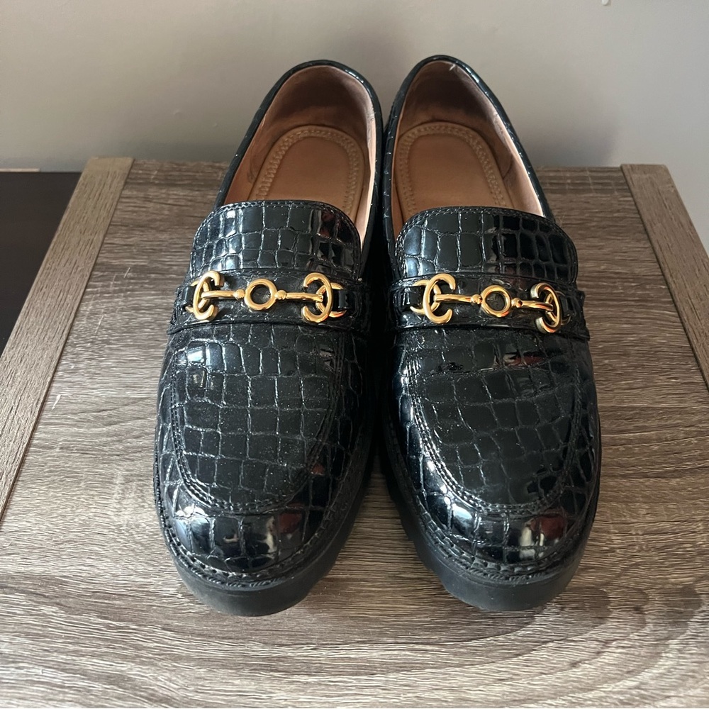 Black loafers